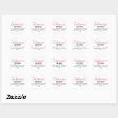 Modern Elegant Casual Girly Chic Dusty Pink Script Ronde Sticker (Vel)