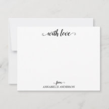 Modern elegant Casual met Love Black Script