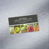 Modern Elegant Catering Chef Nutritionist Visitekaartje Magneet (Voorbeeld)