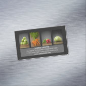 Modern Elegant Catering Chef Visitekaartje Magnetisch Visitekaartje (Voorbeeld)