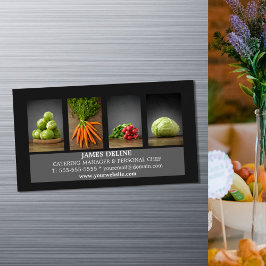 Modern Elegant Catering Chef Visitekaartje Magnetisch Visitekaartje