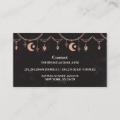 Modern Elegant Celestial Elements Yoga Visitekaartje (Achterkant)