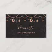Modern Elegant Celestial Elements Yoga Visitekaartje (Voorkant)