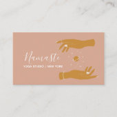 Modern Elegant Celestial Hands Yoga Visitekaartje (Voorkant)