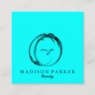 Modern Elegant Champagne Abstracte Beauty Stylist Vierkante Visitekaartje