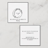 Modern Elegant Champagne Abstracte Beauty Stylist Vierkante Visitekaartje (Voorkant / Achterkant)