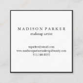 Modern Elegant Champagne Abstracte Beauty Stylist Vierkante Visitekaartje (Achterkant)