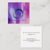 Modern Elegant Champagne Abstracte Beauty Stylist Vierkante Visitekaartje (Voorkant / Achterkant)