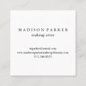 Modern Elegant Champagne Abstracte Beauty Stylist Vierkante Visitekaartje (Achterkant)