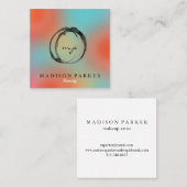 Modern Elegant Champagne Abstracte Beauty Stylist  Vierkante Visitekaartje (Voorkant / Achterkant)