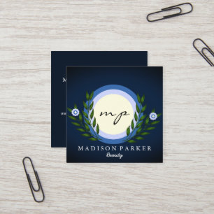 Modern Elegant Champagne Abstracte Beauty Stylist Vierkante Visitekaartje