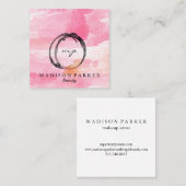 Modern Elegant Champagne Abstracte Beauty Stylist Vierkante Visitekaartje (Voorkant / Achterkant)