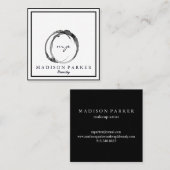 Modern Elegant Champagne Abstracte Beauty Stylist Vierkante Visitekaartje (Voorkant / Achterkant)