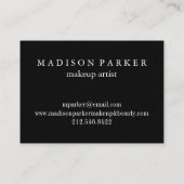 Modern Elegant Champagne Abstracte Beauty Stylist Visitekaartje (Achterkant)