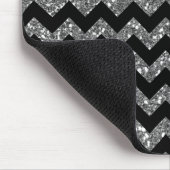 Modern Elegant Chevrons op Black Muismat (Hoek)