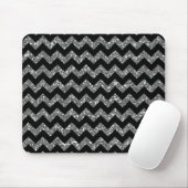 Modern Elegant Chevrons op Black Muismat (Met muis)