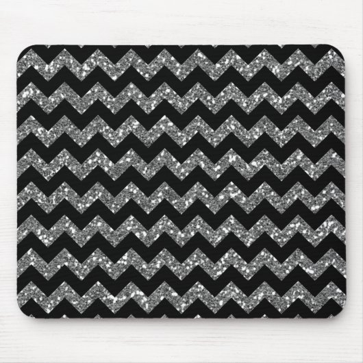 Modern Elegant Chevrons op Black Muismat (Voorkant)