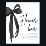 Modern Elegant Chic Black Bow Bloem Bar Teken Poster<br><div class="desc">Voeg een stijlvol tintje toe aan uw evenement met dit moderne elegante chique Black Bow Flower Bar-bord. Met een klassieke zwarte strik en een minimalistisch ontwerp is dit bord perfect om gasten naar uw bloemenbarstation te leiden. Ideaal voor vrijgezellenfeesten, baby showers of bruiloften, het is zowel elegant als functioneel. Volledig...</div>