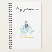 Modern Elegant Chic Blue Waterverf Mode Dress Planner (Voorkant)