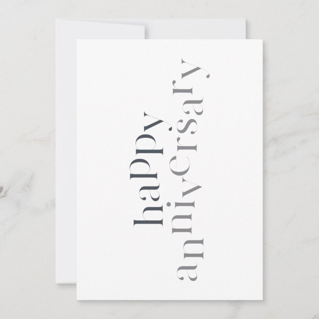 Modern, elegant, chic design Happy Anniversary (Voorkant)