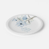 Modern Elegant Chic Dusty Blue Wedding Papieren Bordje (Gekanteld)