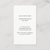 Modern Elegant Chic Faux Copper Gray Hair Stylist Visitekaartje (Achterkant)