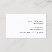 Modern Elegant Chic Faux Copper Gray Hair Stylist Visitekaartje (Achterkant)