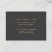 Modern Elegant Chic Faux Gold Grey Hair Stylist Visitekaartje (Achterkant)