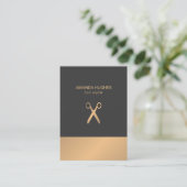 Modern Elegant Chic Faux Gold Grey Hair Stylist Visitekaartje (Staand voorkant)
