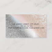 Modern Elegant Chic Glitter Ombre, Makeup Artist Visitekaartje (Achterkant)
