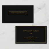 Modern Elegant Chic Gold Visitekaartje (Voorkant / Achterkant)