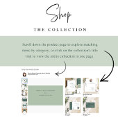 Modern Elegant Chic Groen Huwelijksmenu Menu