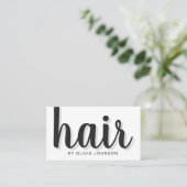 Modern Elegant Chic Hair Stylist Visitekaartje (Staand voorkant)
