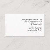 Modern Elegant Chic Hair Stylist Visitekaartje (Achterkant)