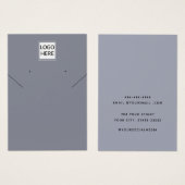 Modern Elegant Chic Ketting oorbel display kaart (Voorkant /achterkant)