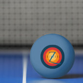 Modern Elegant Chic Monogrammed Initiaal Custom Pingpongbal (Net)