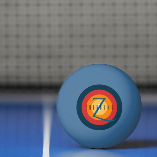Modern Elegant Chic Monogrammed Initiaal Custom Pingpongbal (Net)
