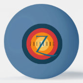 Modern Elegant Chic Monogrammed Initiaal Custom Pingpongbal (Voorkant)
