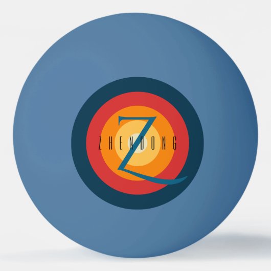 Modern Elegant Chic Monogrammed Initiaal Custom Pingpongbal (Achterkant)