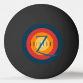 Modern Elegant Chic Monogrammed Initiaal Custom Pingpongbal (Achterkant)