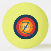 Modern Elegant Chic Monogrammed Initiaal Custom Pingpongbal (Achterkant)