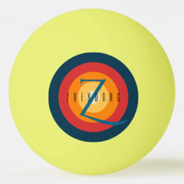 Modern Elegant Chic Monogrammed Initiaal Custom Pingpongbal