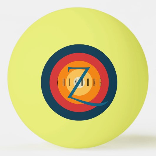 Modern Elegant Chic Monogrammed Initiaal Custom Pingpongbal (Voorkant)