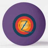 Modern Elegant Chic Monogrammed Initiaal Custom Pingpongbal (Voorkant)