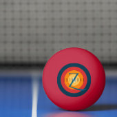 Modern Elegant Chic Monogrammed Initiaal Custom Pingpongbal (Net)