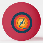 Modern Elegant Chic Monogrammed Initiaal Custom Pingpongbal (Voorkant)