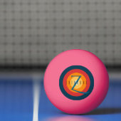 Modern Elegant Chic Monogrammed Initiaal Custom Pingpongbal (Net)