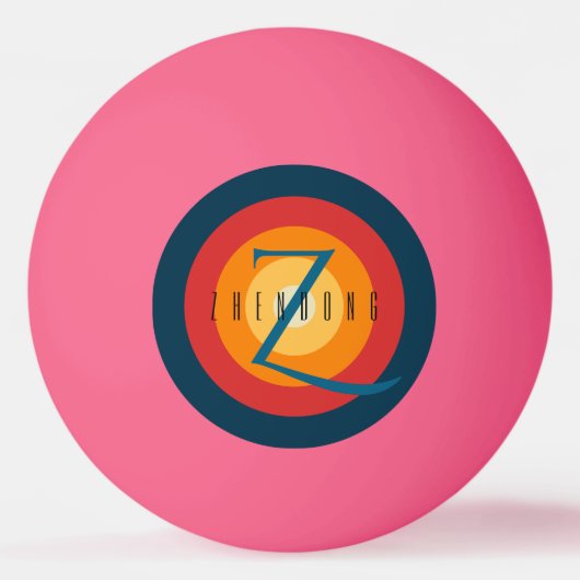 Modern Elegant Chic Monogrammed Initiaal Custom Pingpongbal (Voorkant)