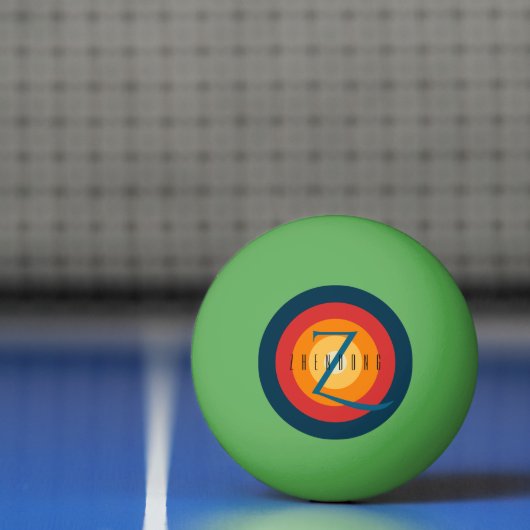 Modern Elegant Chic Monogrammed Initiaal Custom Pingpongbal (Net)