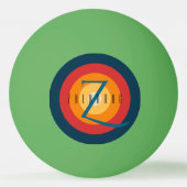 Modern Elegant Chic Monogrammed Initiaal Custom Pingpongbal (Voorkant)